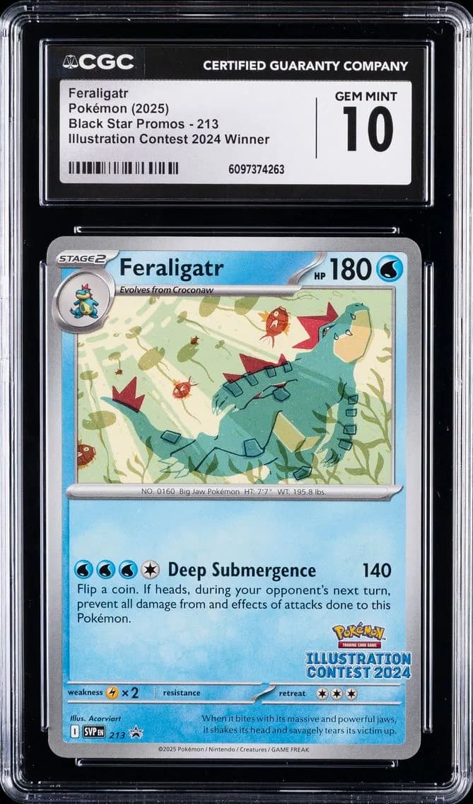 Feraligatr, Black Star Promos - Scarlet & Violet SVP EN, CGC 10