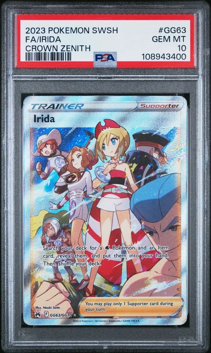 Irida, Sword and Shield Crown Zenith, PSA 10