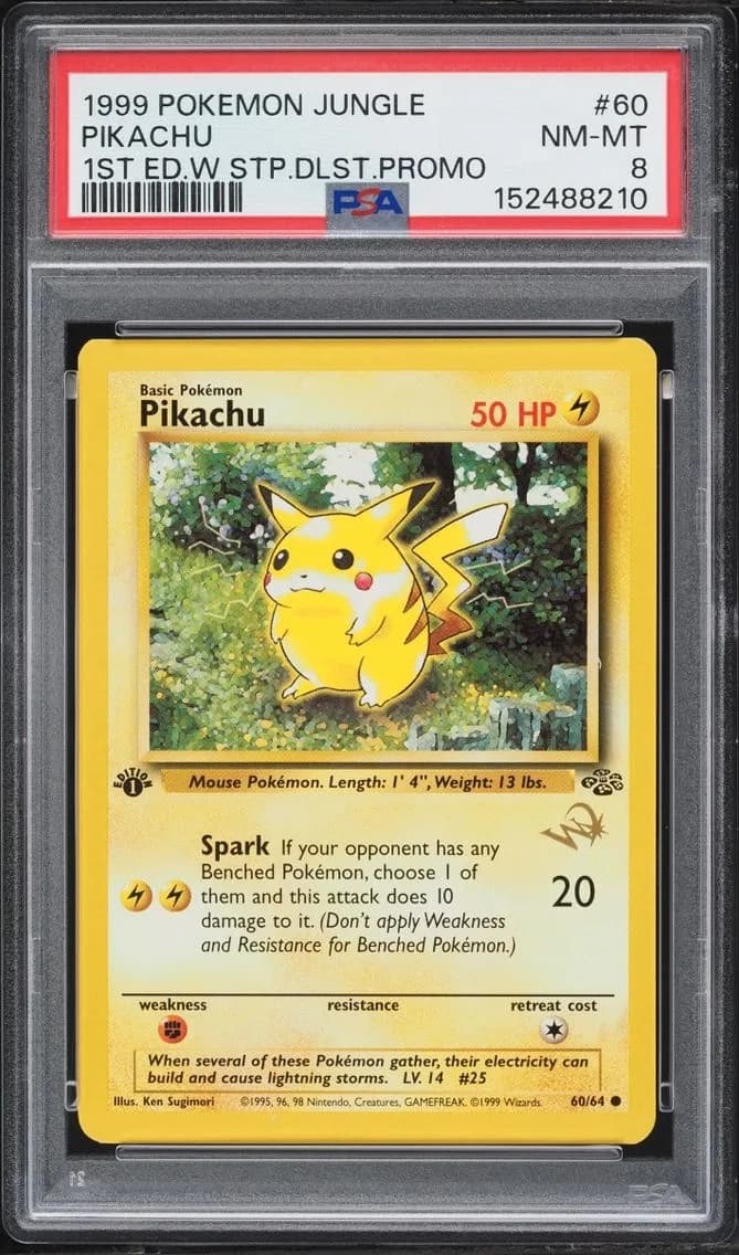 Pikachu, Jungle, PSA 8
