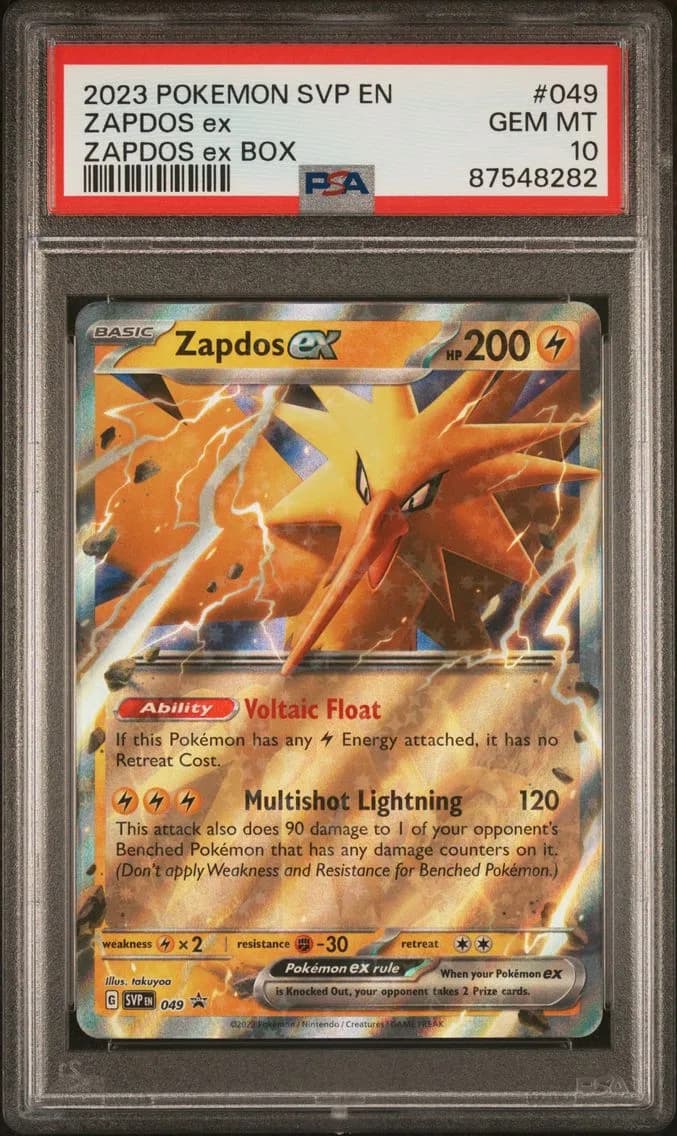 Zapdos EX, SV Black Star Promo, PSA 10