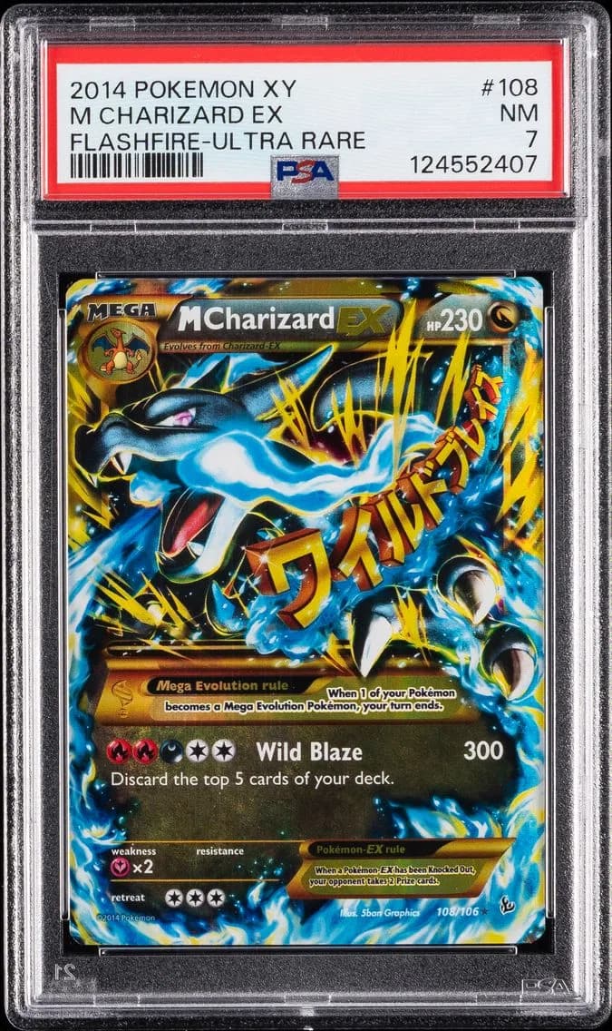M Charizard EX, XY Flashfire, PSA 7