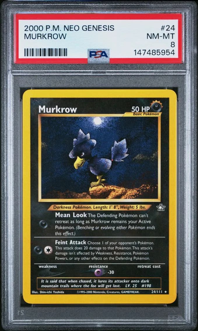 Murkrow, Neo Genesis, PSA 8