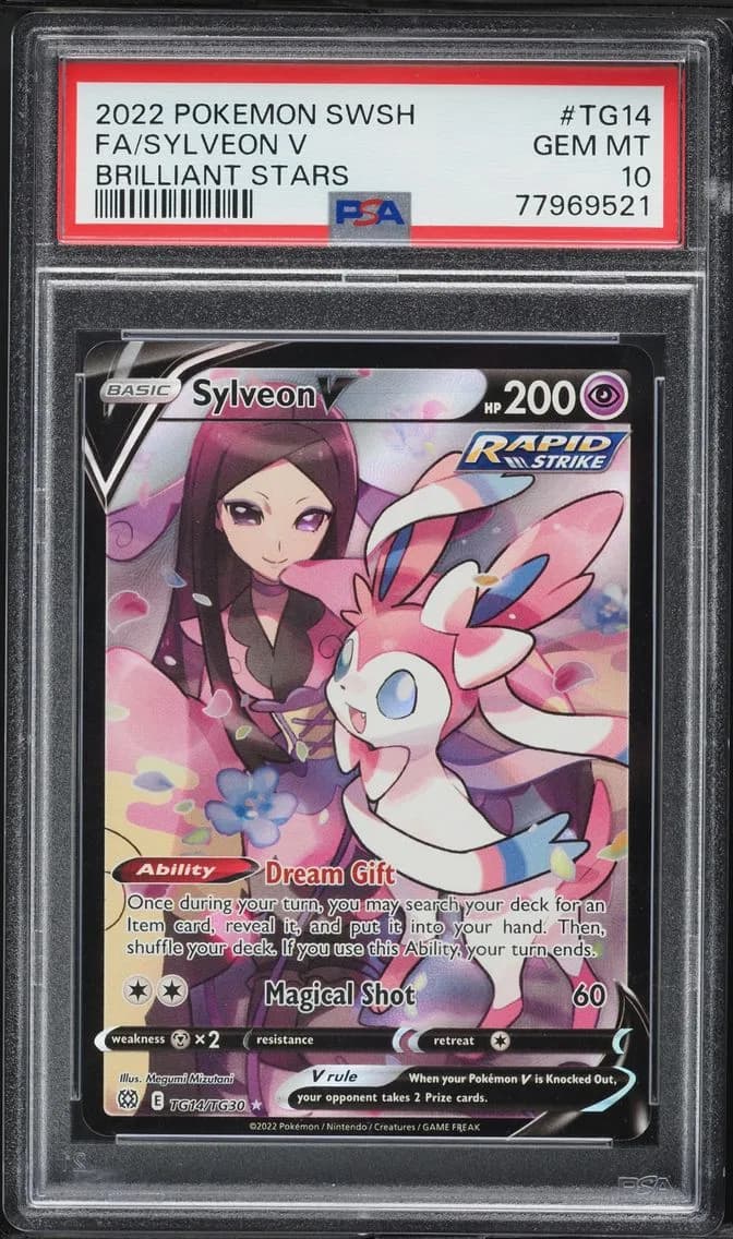 Sylveon V, Sword & Shield Brilliant Stars, PSA 10
