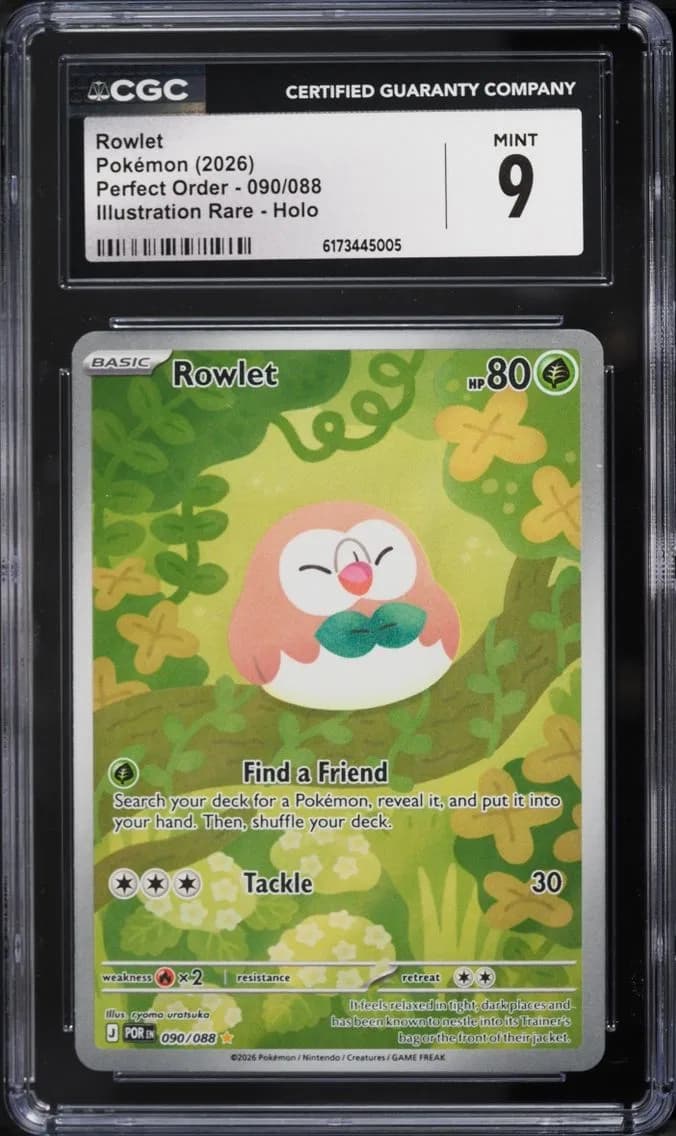 Rowlet, Perfect Order, CGC 9
