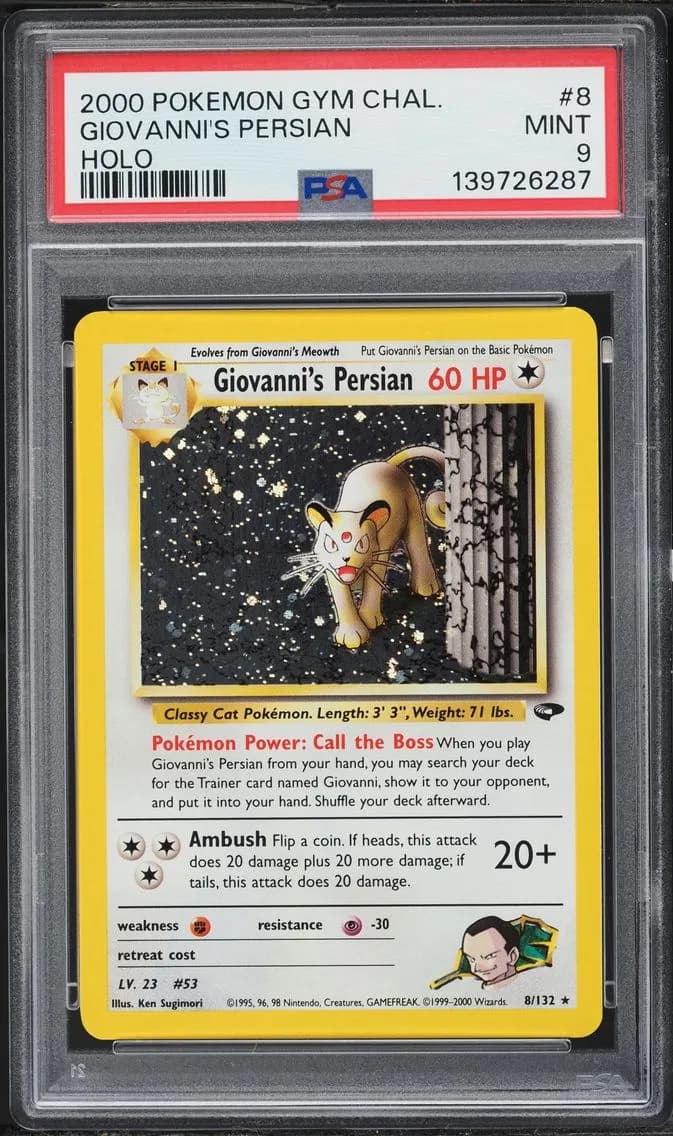 Giovanni's Persian, Gym Challenge, PSA 9