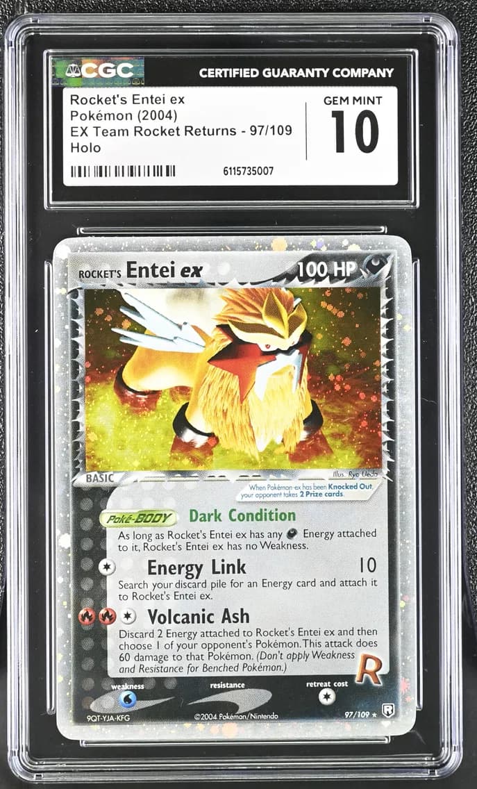 Rocket's Entei ex, EX Team Rocket Returns, CGC 10