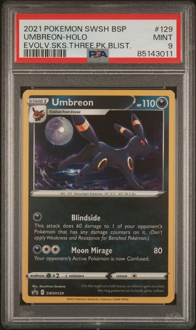 Umbreon-Holo, Swsh Black Star Promo, PSA 9