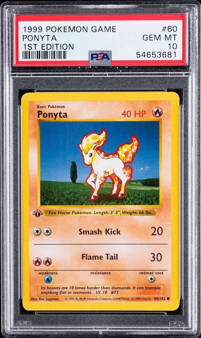 Ponyta 1st Edition, Game, PSA 10