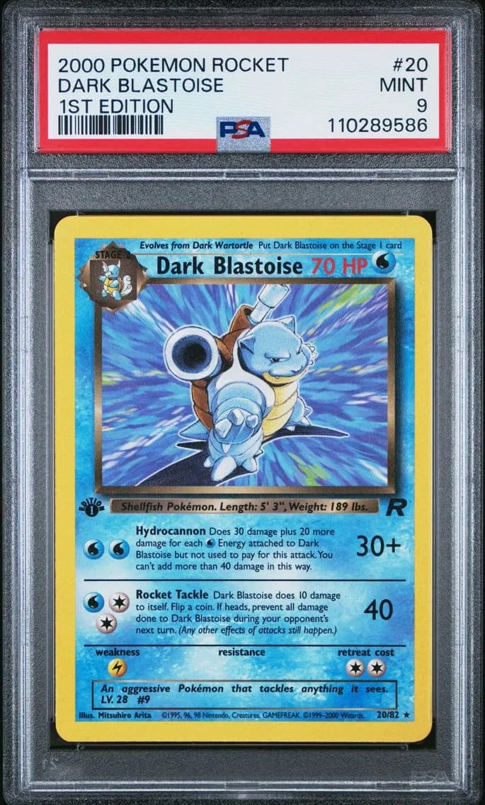 Dark Blastoise, Rocket, PSA 9