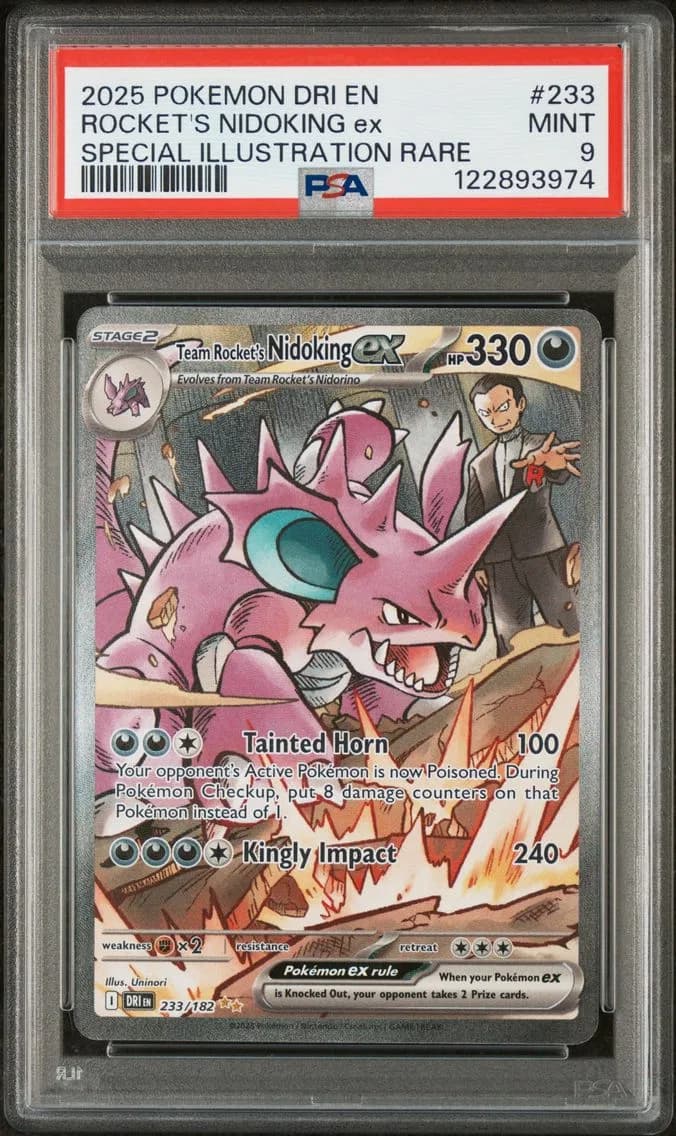 Team Rocket's Nidoking EX, Destined Rivals, PSA 9