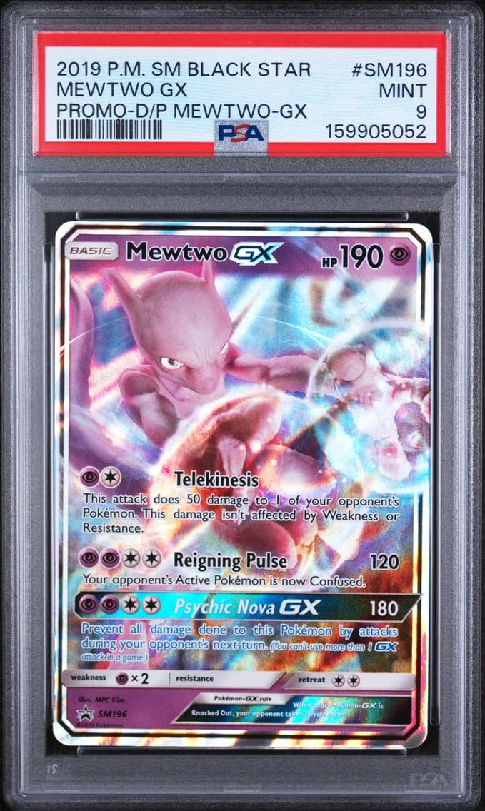 Mewtwo GX, SM Black Star Promo, PSA 9