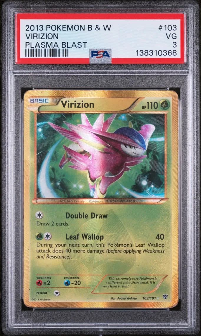 Virizion, Black & White Plasma Blast, PSA 3