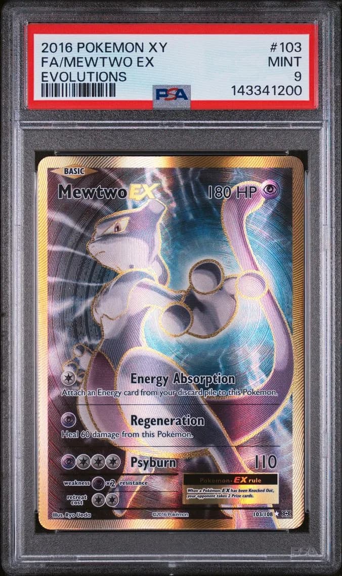 Mewtwo EX, XY Evolutions, PSA 9