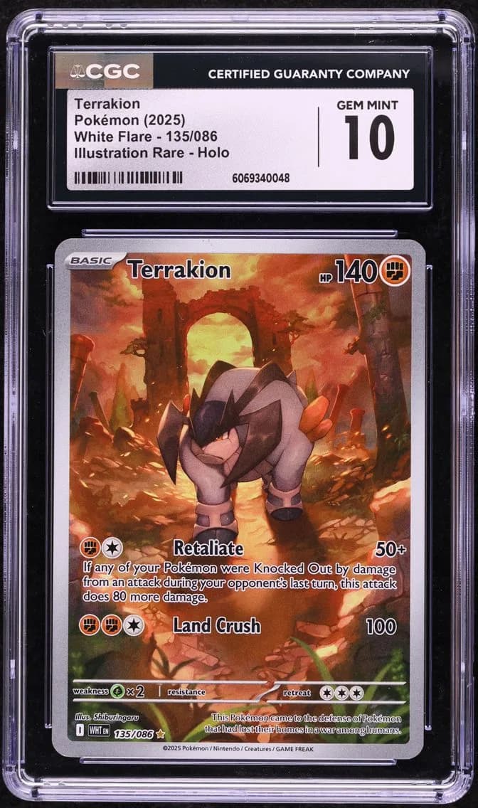 Terrakion, White Flare, CGC 10