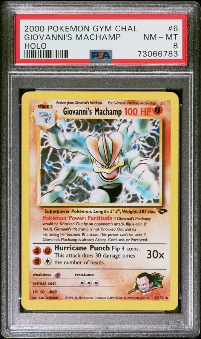 Giovanni's Machamp, Gym Challenge, PSA 8