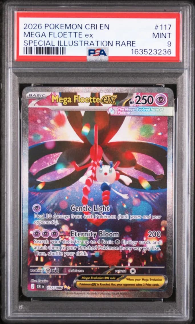 Mega Floette EX, Chaos Rising, PSA 9