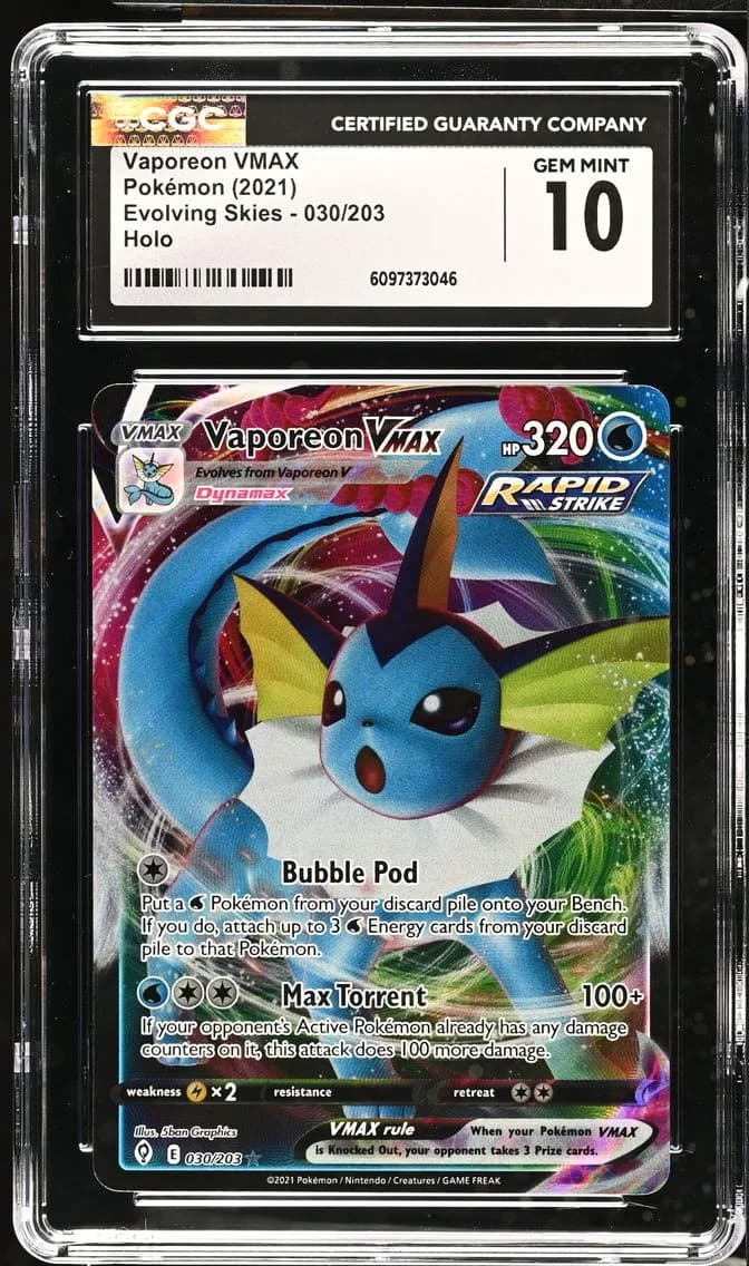 Vaporeon VMAX, Evolving Skies, CGC 10