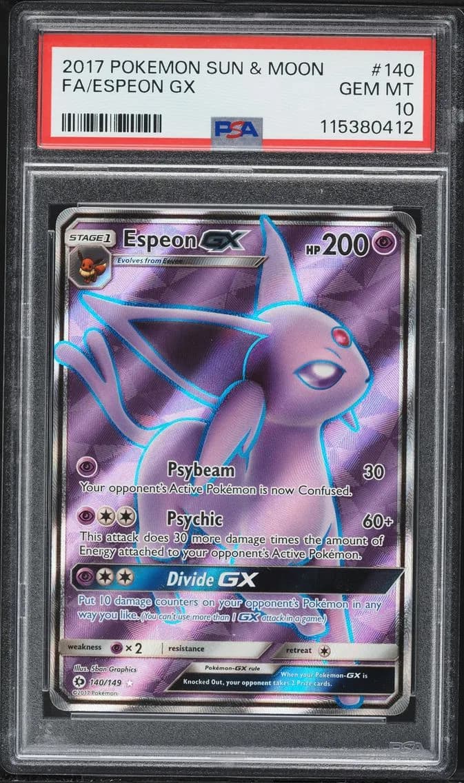 Espeon GX, Sun & Moon, PSA 10