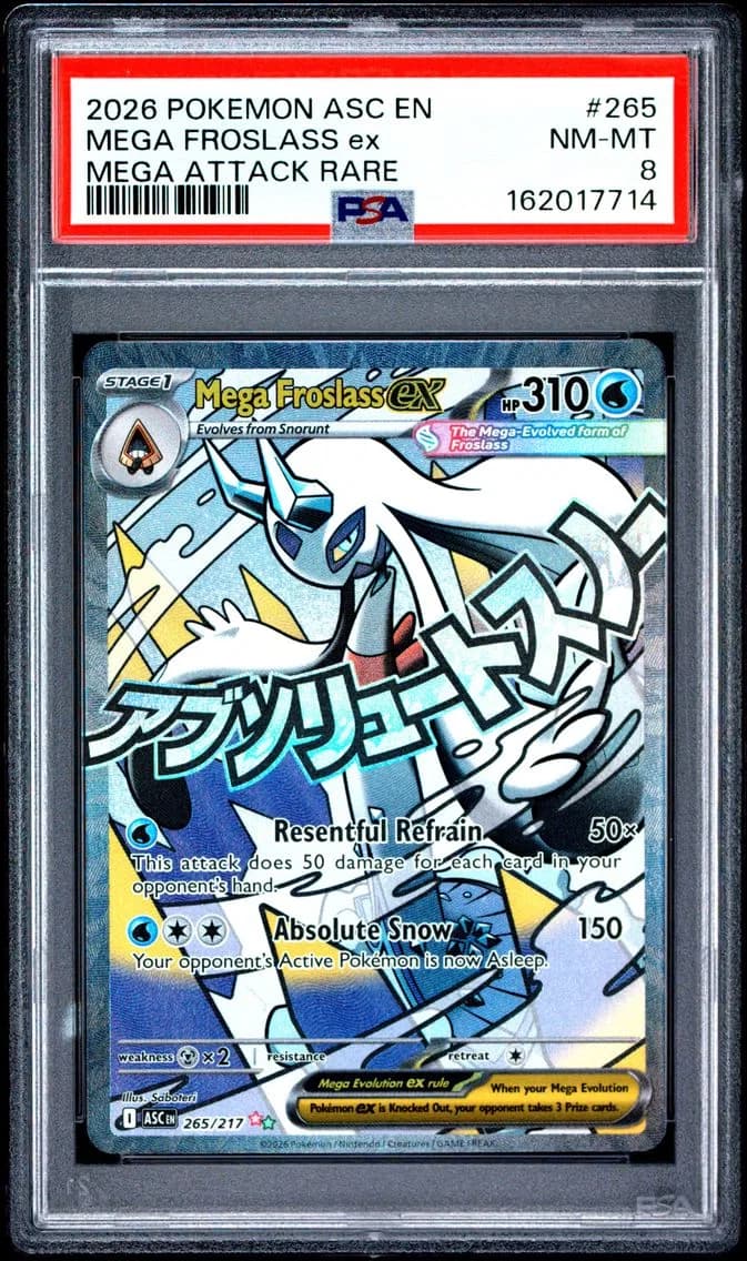Mega Froslass EX, Ascended Heroes, PSA 8