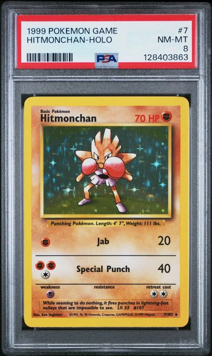 Hitmonchan-Holo, Game, PSA 8