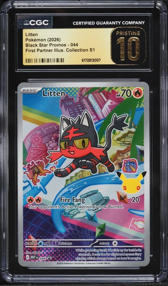 Litten, Black Star Promos - Mega Evolution MEP EN, CGC 10