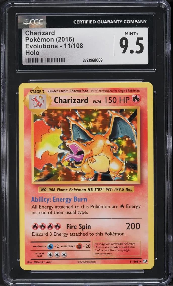 Xy Evolutions Holo Charizard, Evolutions, CGC 9.5