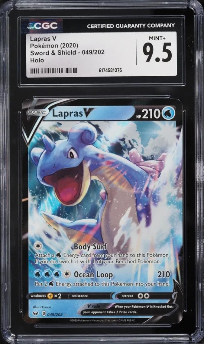 Lapras V, Sword & Shield, CGC 9.5