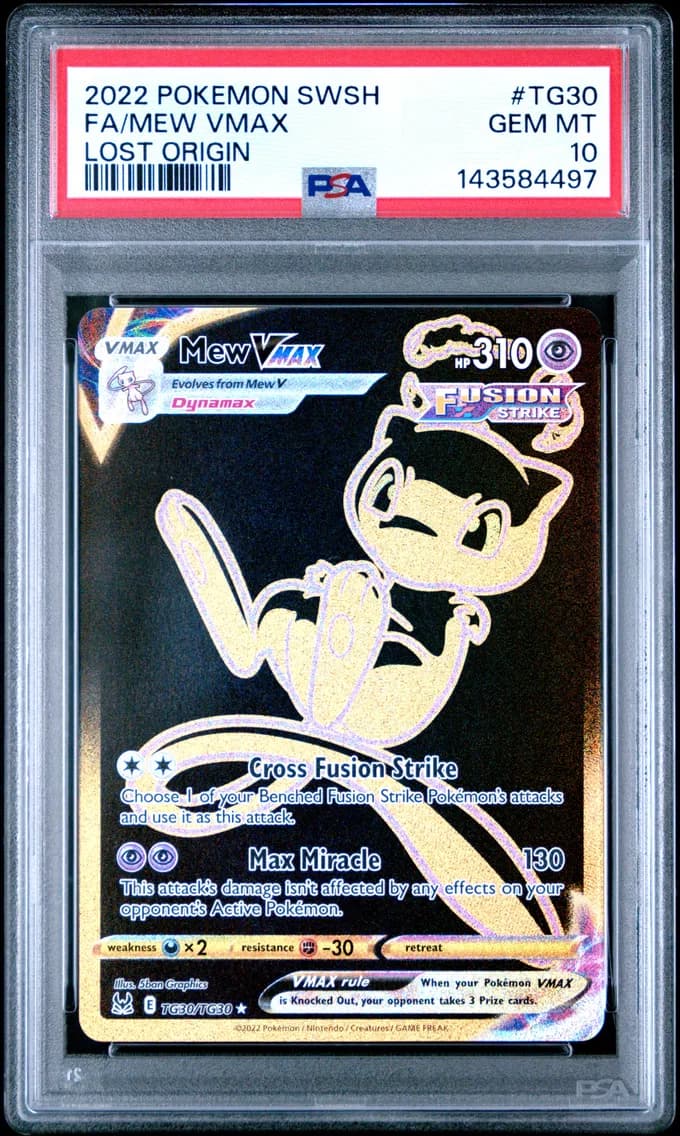 Mew VMAX, Sword & Shield Lost Origin, PSA 10