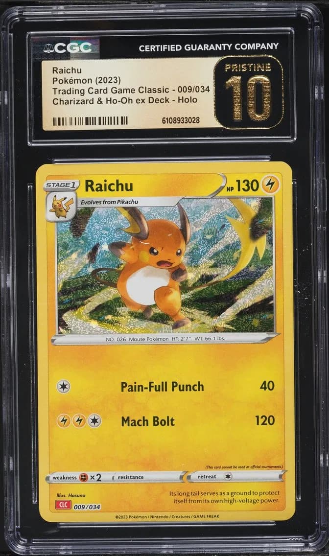 Raichu, Trading Card Game Classic - CLV, CLC, CLB, CGC 10