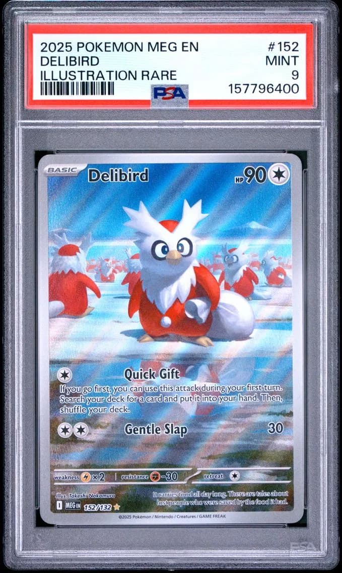 Delibird, Mega Evolution, PSA 9