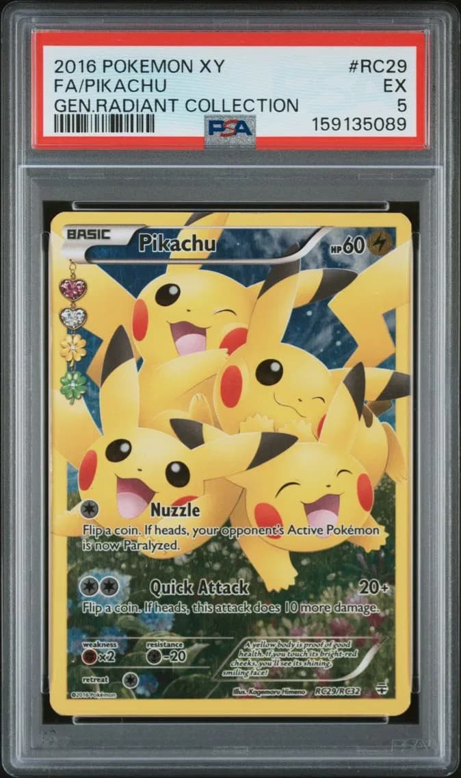 Pikachu, XY Generations Radiant Collection, PSA 5