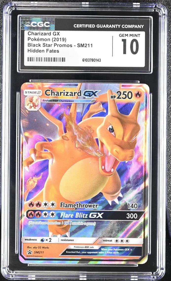 Charizard GX, Black Star Promos - Sun & Moon, CGC 10