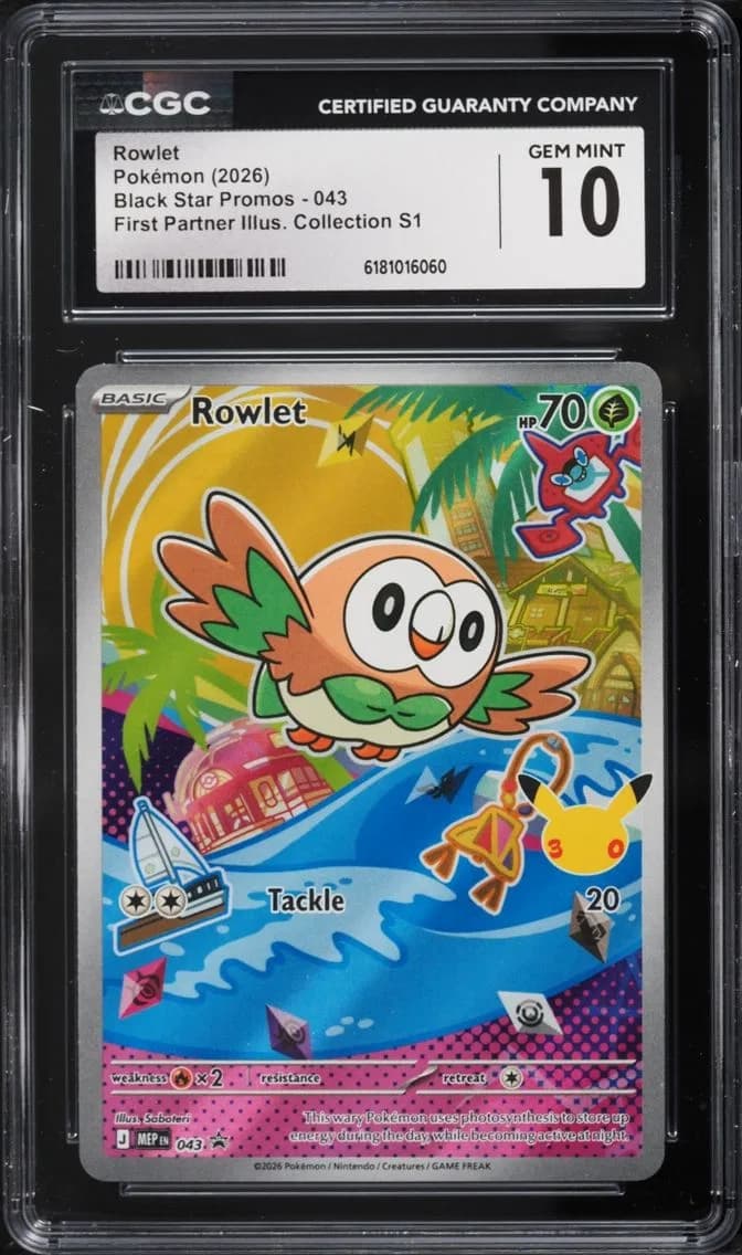 Rowlet, Black Star Promos - Mega Evolution MEP EN, CGC 10