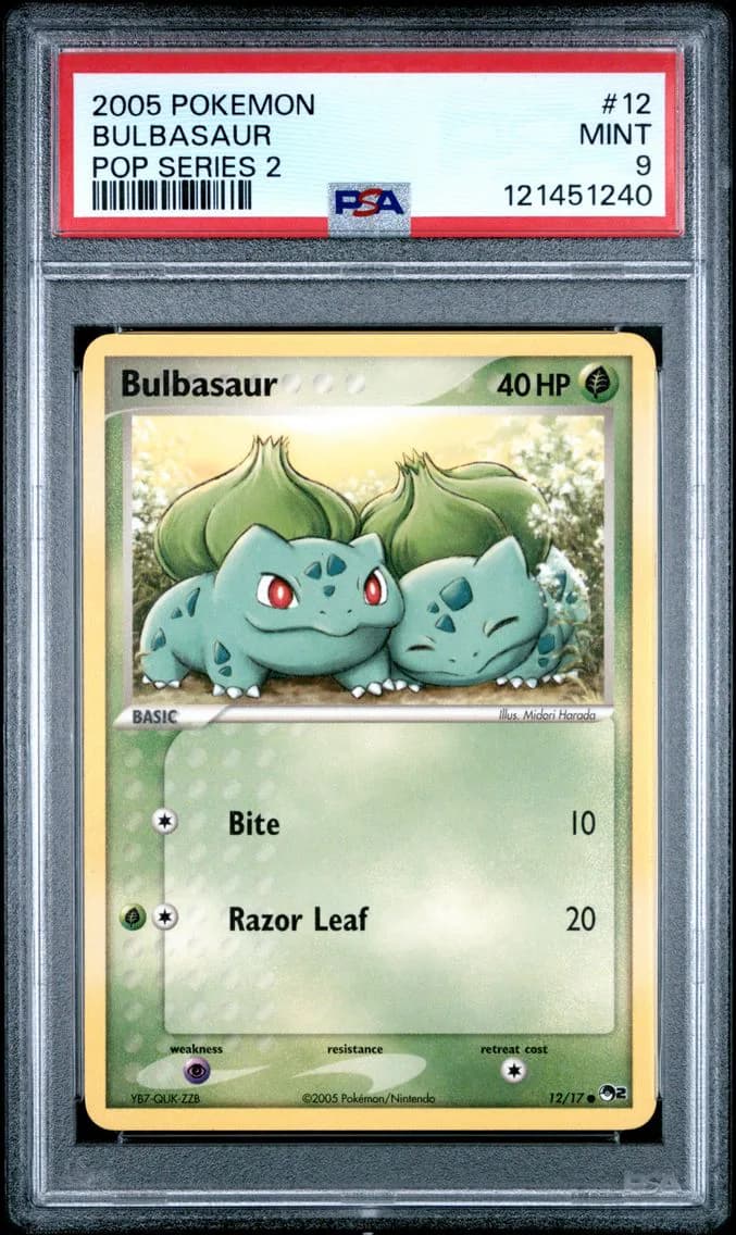 Bulbasaur, Pop Series 2, PSA 9