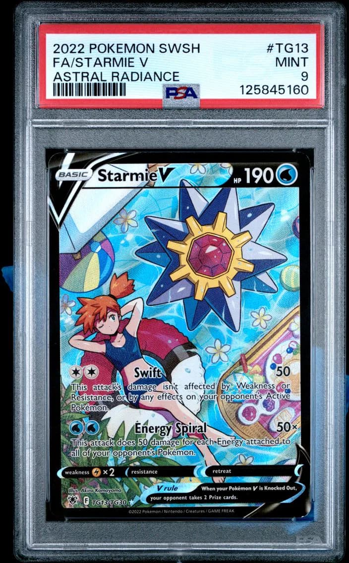 Starmie V, Sword & Shield Astral Radiance, PSA 9