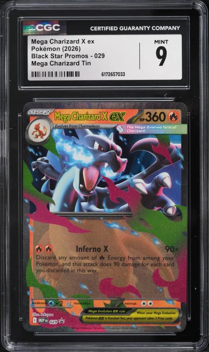 X EX, Black Star Promos - Mega Evolution MEP EN, CGC 9
