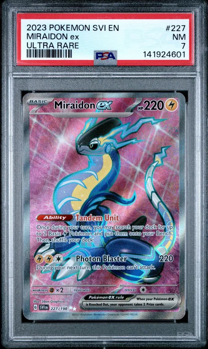 Miraidon EX, Scarlet & Violet, PSA 7