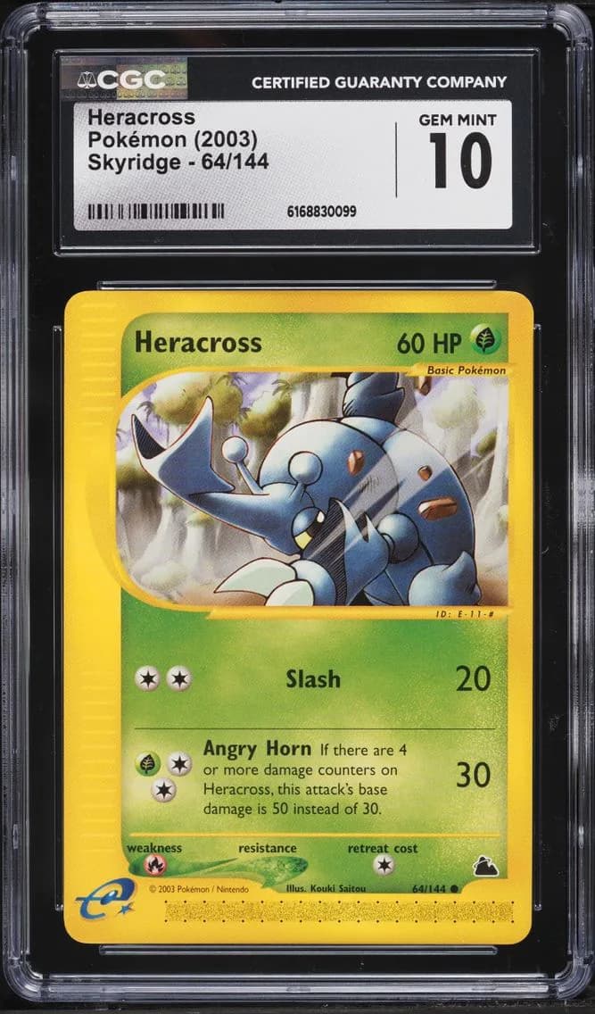 Skyridge Heracross, Skyridge, CGC 10