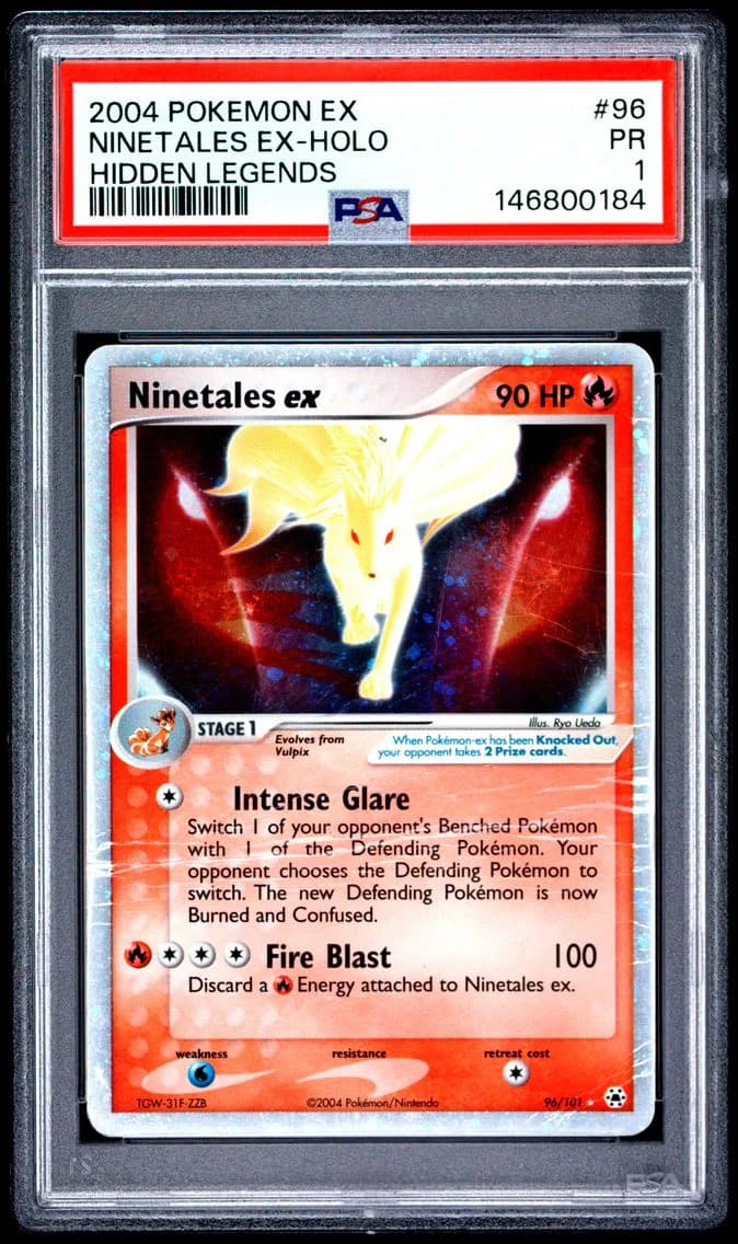 Ninetales EX-Holo, EX Hidden Legends, PSA 1