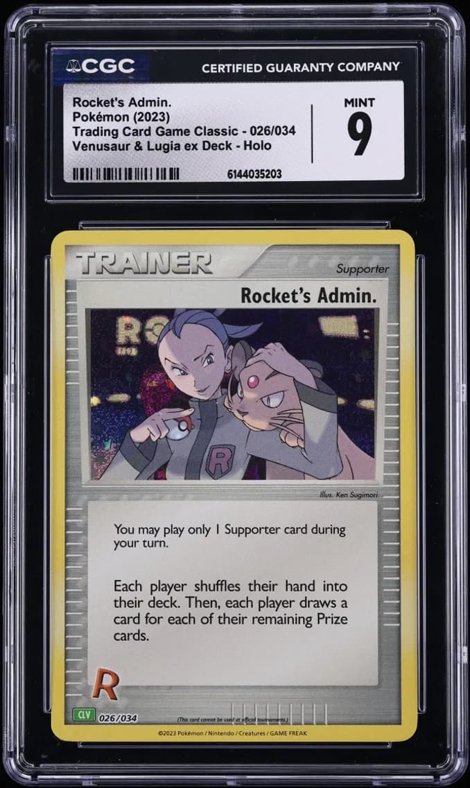 Rocket's Admin., Trading Card Game Classic - CLV, CLC, CLB, CGC 9