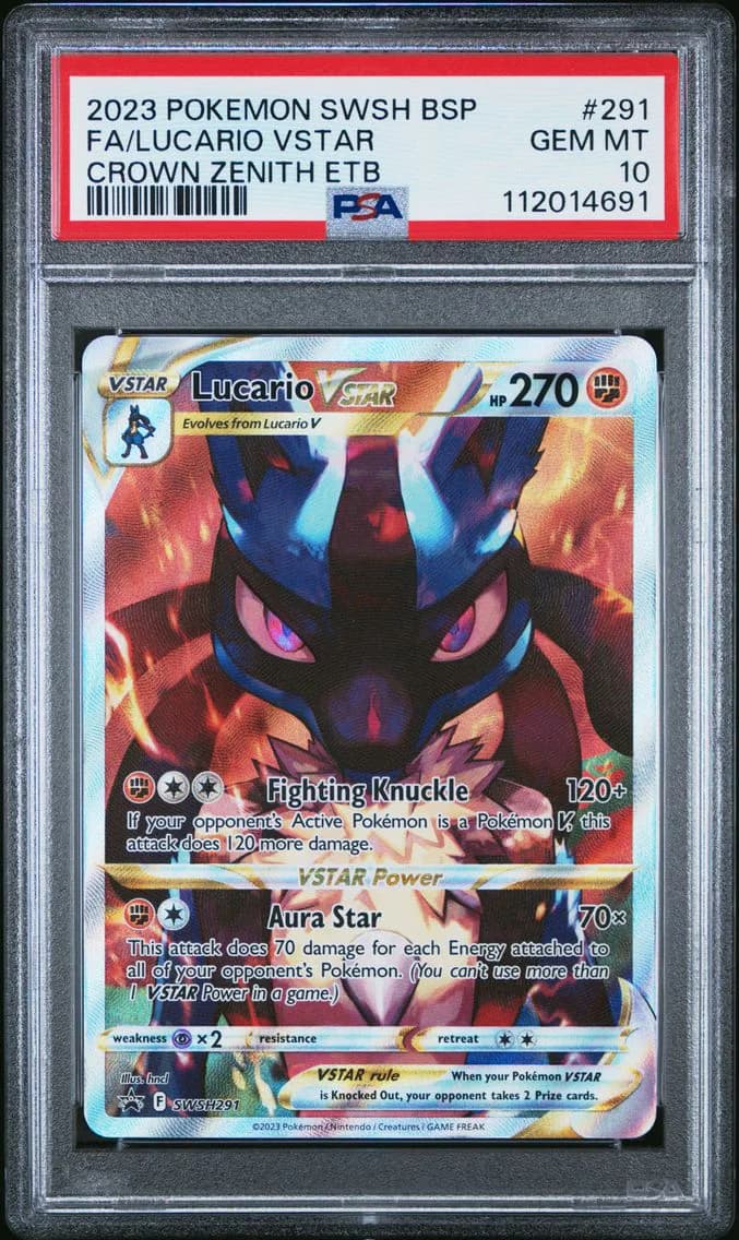Lucario VSTAR, Swsh Black Star Promo, PSA 10