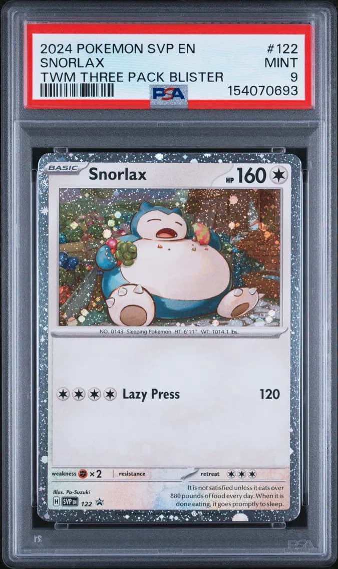 Snorlax, SV Black Star Promo, PSA 9