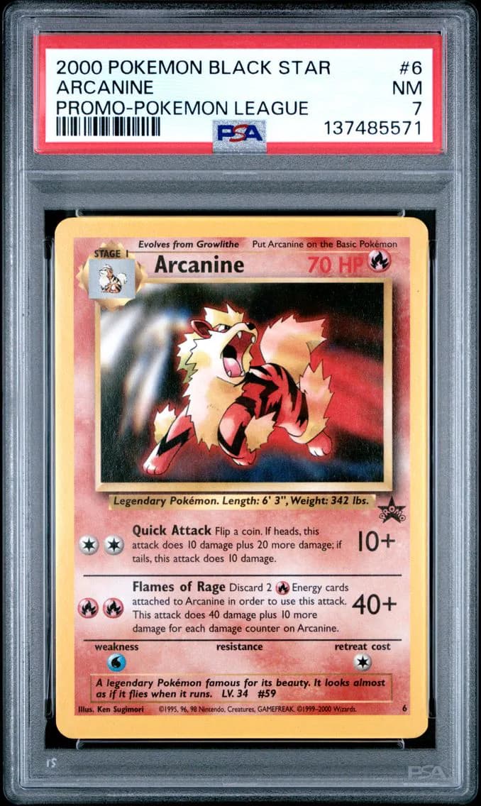 Arcanine, Promo Black Star, PSA 7