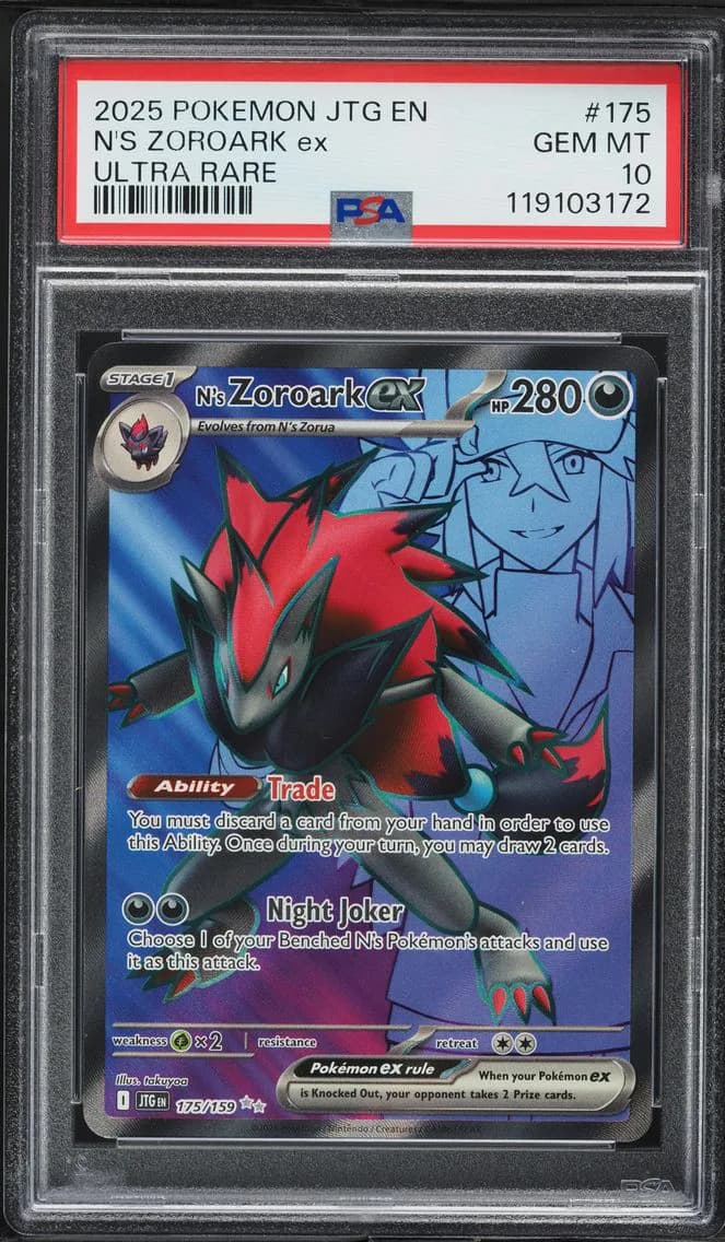 N's Zoroark EX, Journey Together, PSA 10