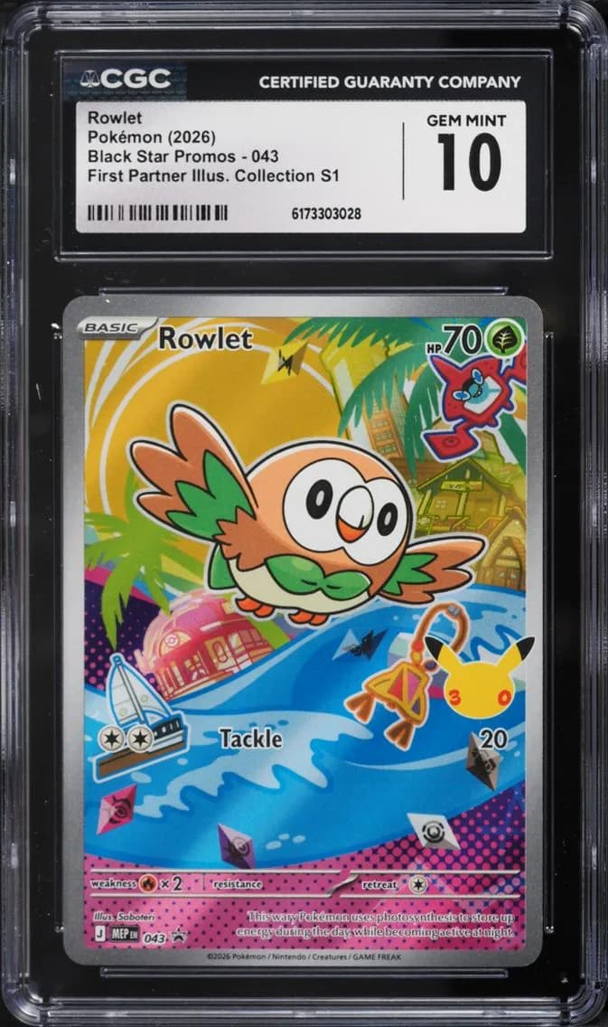 Rowlet, Black Star Promos - Mega Evolution MEP EN, CGC 10