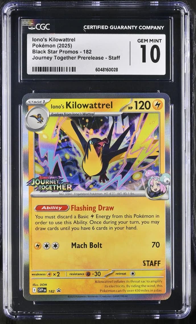 Iono's Kilowattrel, Black Star Promos - Scarlet & Violet SVP EN, CGC 10