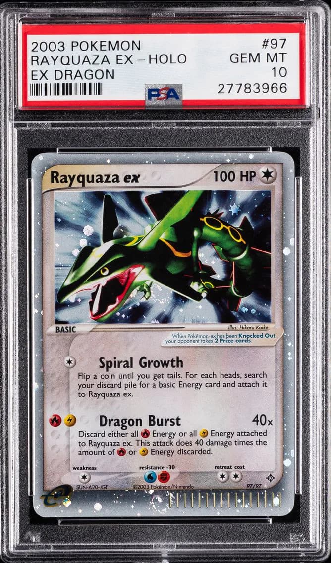 Rayquaza EX-Holo, EX Dragon, PSA 10