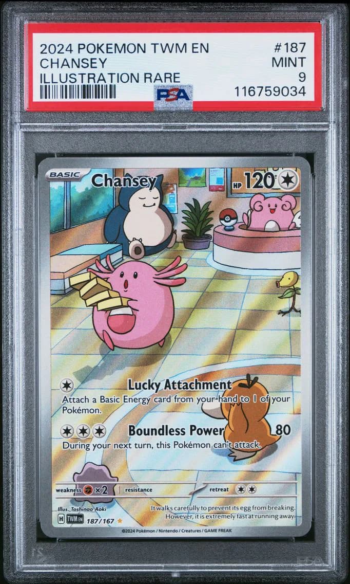 Chansey, Twilight Masquerade, PSA 9