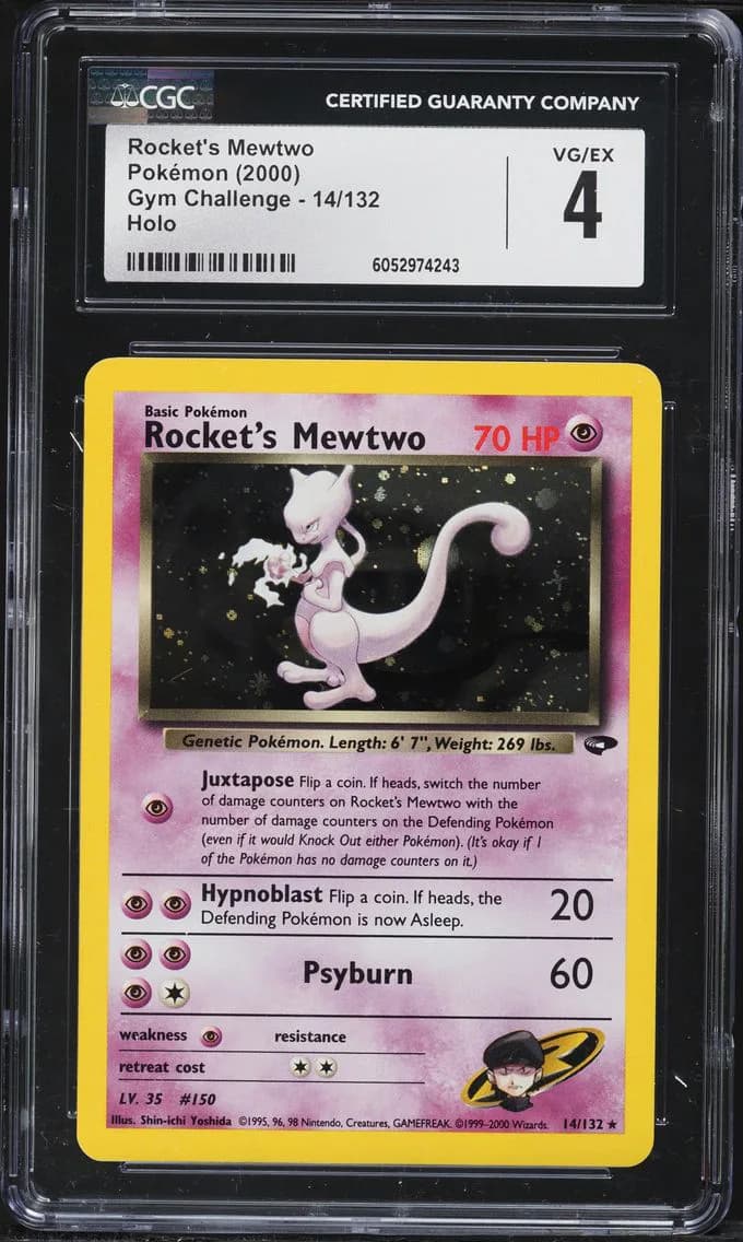 Rocket's Mewtwo, Gym Challenge - Unlimited, CGC 4