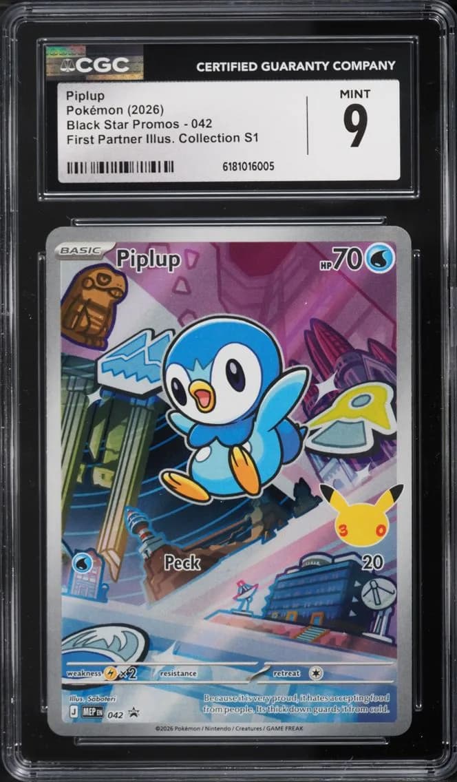 Piplup, Black Star Promos - Mega Evolution MEP EN, CGC 9